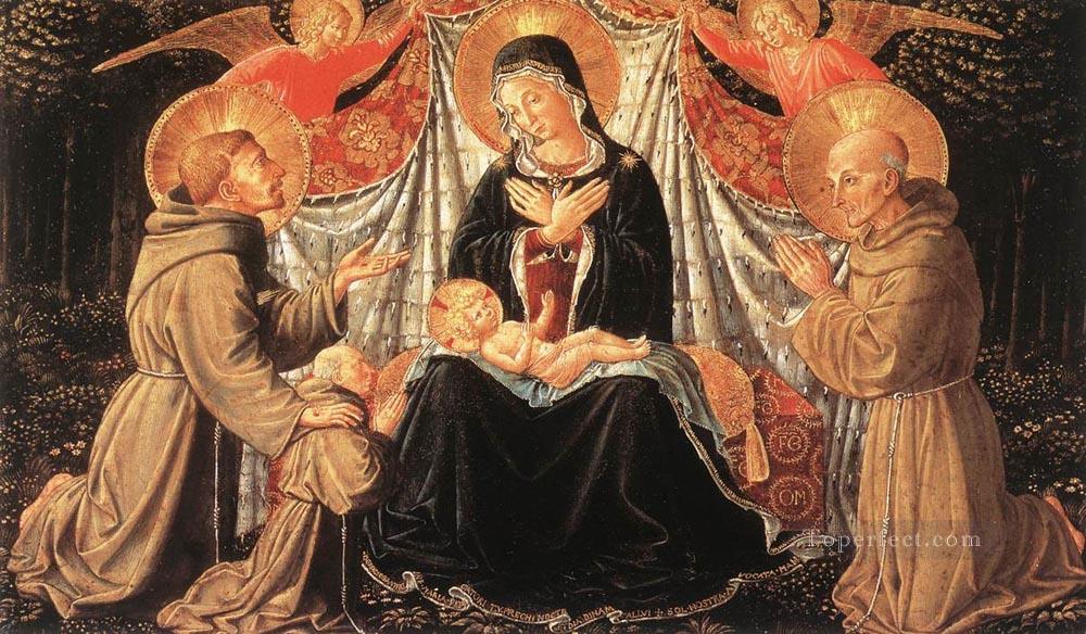 Madonna and Child with Sts Francis and Bernardine and Fra Jacopo Benozzo Gozzoli Oil Paintings